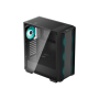 Deepcool MID TOWER CASE (with four LED fans of Marrs Green) CC560 Side window Black Mid-Tower Power supply included No