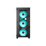 Deepcool MID TOWER CASE (with four LED fans of Marrs Green) CC560 Side window Black Mid-Tower Power supply included No