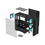 Deepcool MID TOWER CASE (with four LED fans of Marrs Green) CC560 Side window Black Mid-Tower Power supply included No