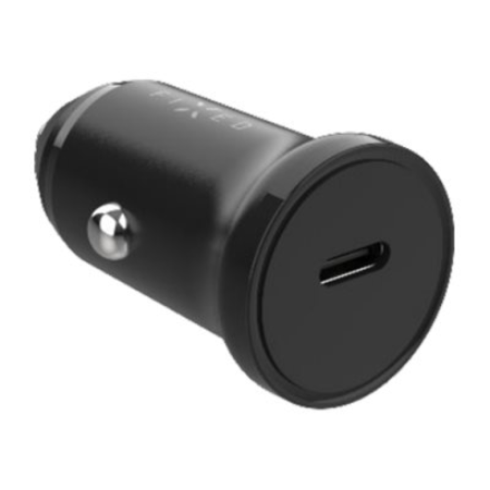 Fixed USB-C Car Charger 20W+ USB-C/USB-C Cable , FIXCC20N-CC-BK