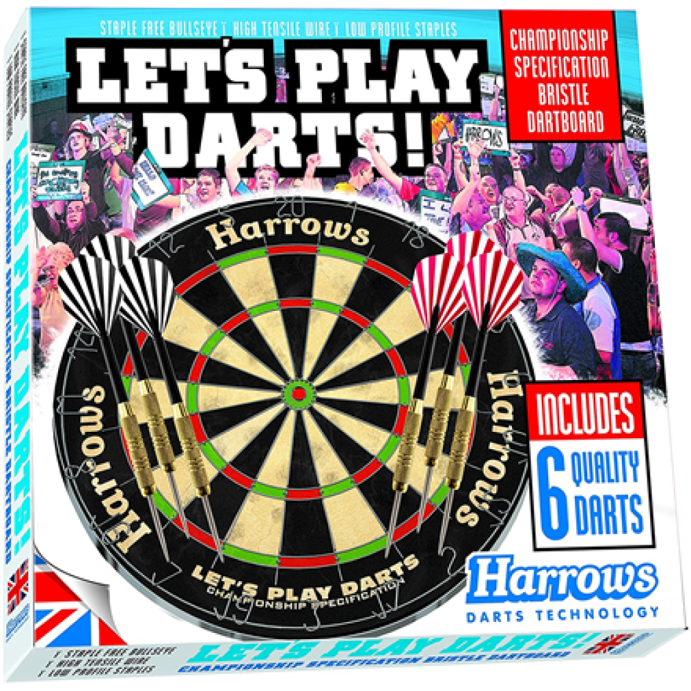 Dartboard HARROWS LETS PLAY DARTS GAME SET SKO