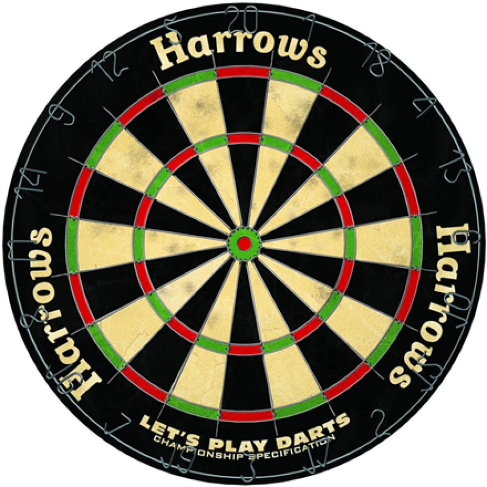Dartboard HARROWS LETS PLAY DARTS GAME SET SKO