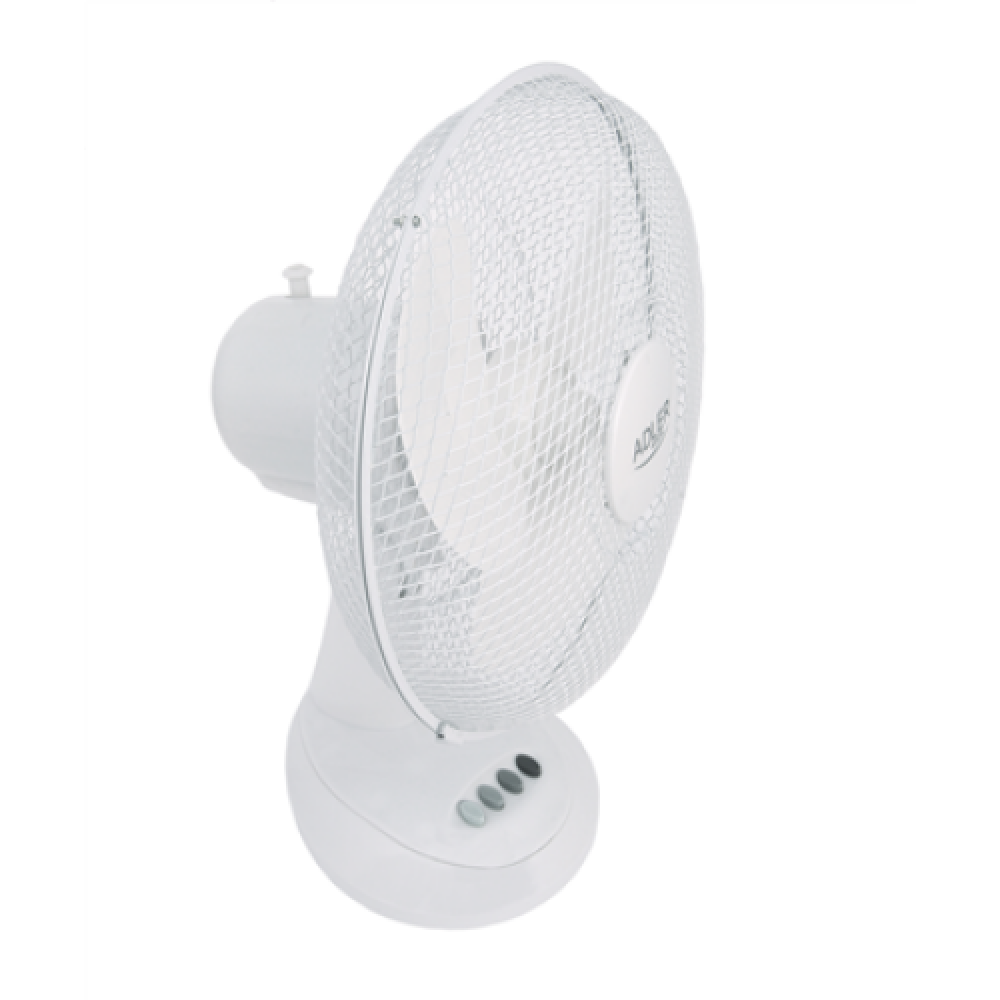 Adler , AD 7303 , Desk Fan , White , Diameter 30 cm , Number of speeds 3 , Oscillation , 80 W , No