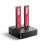 AXAGON , USB-C 20Gbps docking station for 2× M.2 NVMe SSD with disk cloning function without PC , ADSA-M2C22L