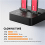 AXAGON , USB-C 20Gbps docking station for 2× M.2 NVMe SSD with disk cloning function without PC , ADSA-M2C22L