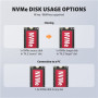 AXAGON , USB-C 20Gbps docking station for 2× M.2 NVMe SSD with disk cloning function without PC , ADSA-M2C22L