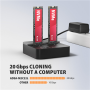 AXAGON , USB-C 20Gbps docking station for 2× M.2 NVMe SSD with disk cloning function without PC , ADSA-M2C22L