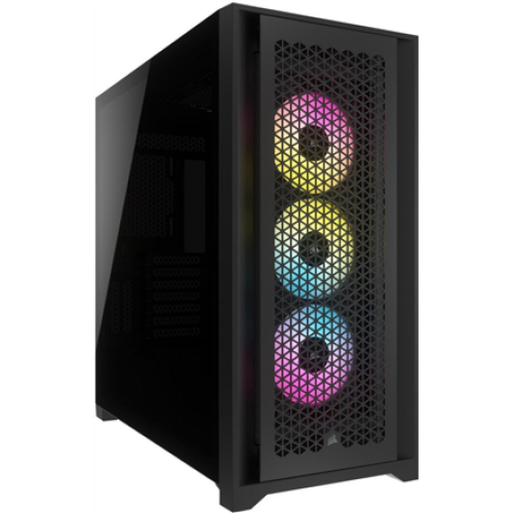 Corsair , Tempered Glass PC Case , iCUE 5000D RGB AIRFLOW , Side window , Black , Mid-Tower , Power supply included No