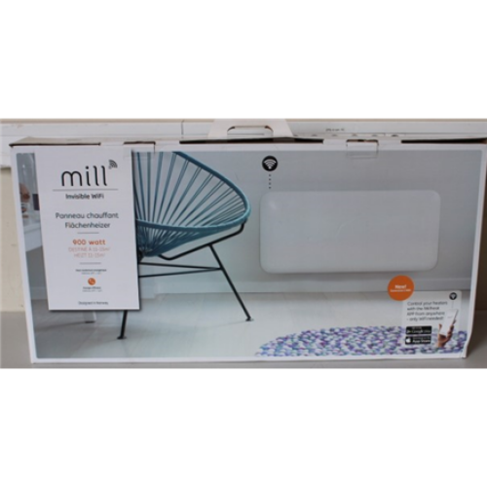 SALE OUT. , Mill Heater , PA900WIFI3 , Panel Heater , 900 W , Suitable for rooms up to 15 m² , White , DAMAGED PACKAGING, USED, SCRATCHED BACK AND FRONT, MISSING INNER PACKAGING