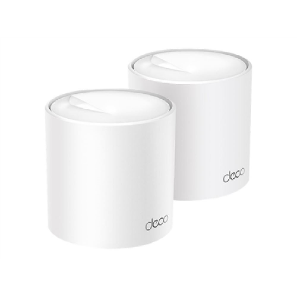 Whole Home Mesh Wi-Fi 6 System , Deco X50 (2-pack) , 802.11ax , 574+2402 Mbit/s , Ethernet LAN (RJ-45) ports 3 , Mesh Support Yes , MU-MiMO Yes , No mobile broadband , Antenna type Internal