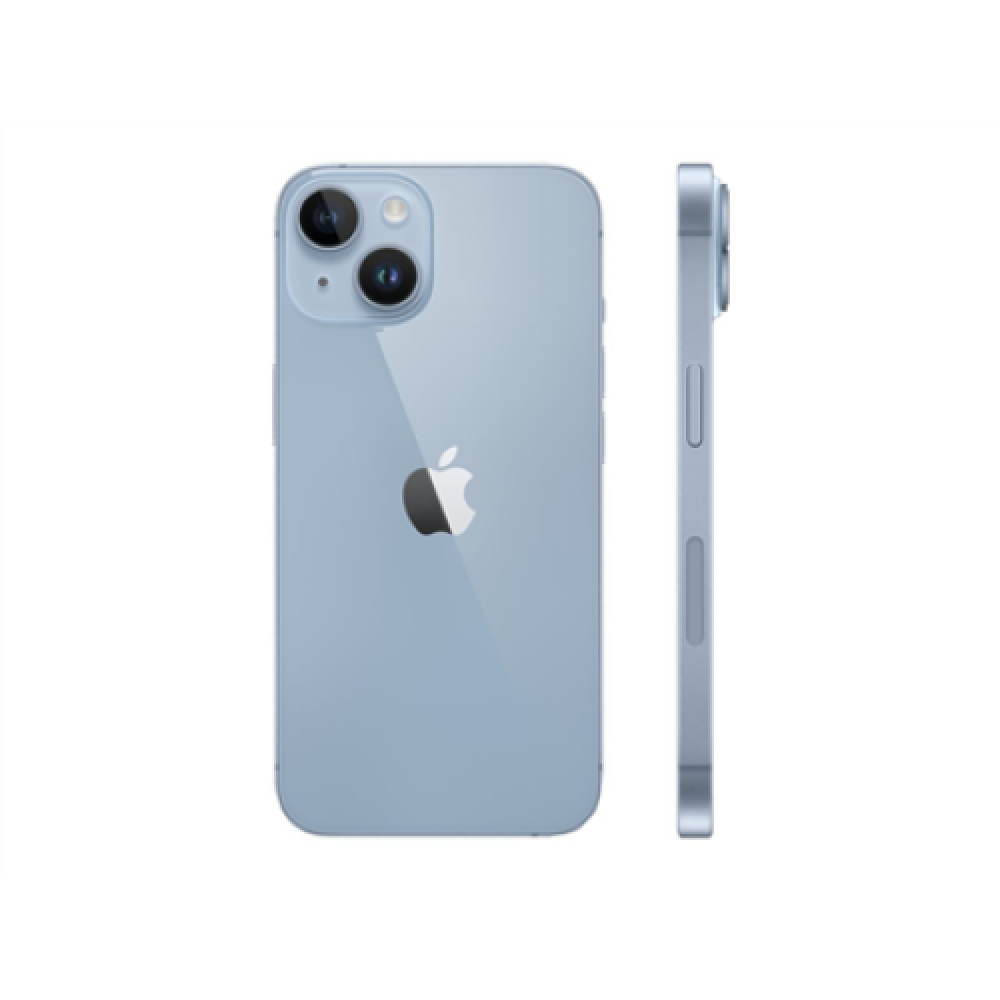 Apple , iPhone 14 , Blue , 6.1 , Super Retina XDR , Apple , A15 Bionic , Internal RAM 4 GB , 512 GB , Dual SIM , Nano-SIM , 3G , 4G , 5G , Main camera 12+12 MP , Secondary camera 12 MP , iOS , 16 , 3279 mAh