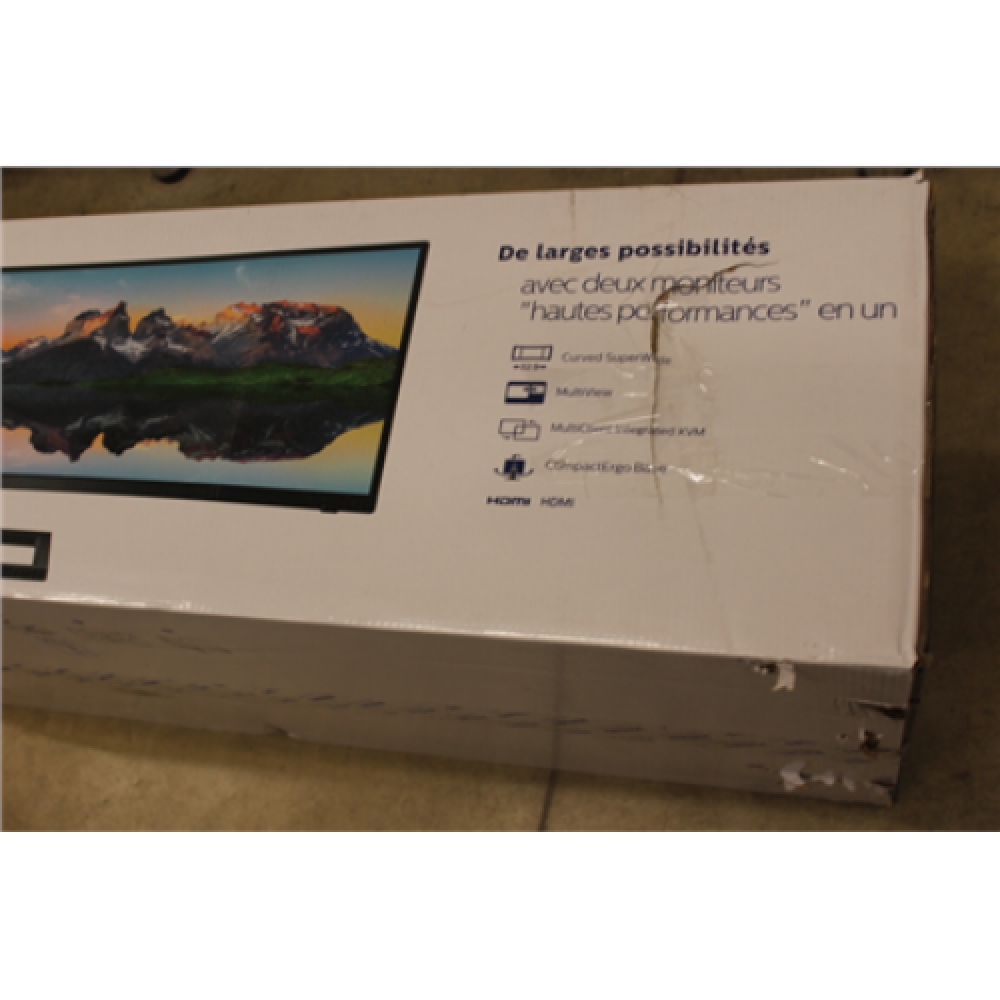 Philips , SuperWide Curved LCD display , 498P9Z/00 , 48.8 , VA , Dual QHD , 32:9 , 4 ms , 550 cd/m² , Audio out , DAMAGED PACKAGING , HDMI ports quantity 3 , 165 Hz