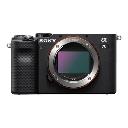 Sony , Full-frame Mirrorless Interchangeable Lens Camera , Alpha A7C , Mirrorless Camera body , 24.2 MP , ISO sensitivity (max) 102400 , Display diagonal 3.0 , Video recording , Wi-Fi , Fast Hybrid AF , Magnification 0.59 x , Viewfinder , CMOS , Black