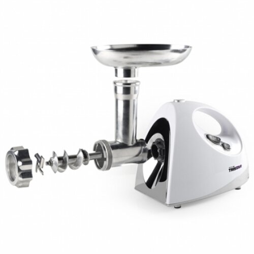 Tristar , VM-4210 Meat Grinder , White , 3 Stainless steel grinding plates, Aluminum grinder head, Aluminum hopper tray, Sausage stuffer, Kubbe attachment, Sausage accessory, Stainless steel blade