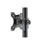 Mobile workstation with individual height adjustment , DA-90374 , Monitor Mount, PC Holder , 17-32 , Black