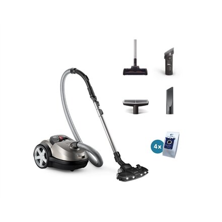 Philips Vacuum cleaner , XD8152/12 , Bagged , Power 900 W , Dust capacity 4 L , Pearl Metal