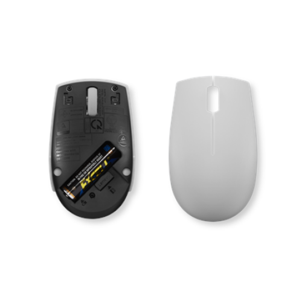 Lenovo , Compact Mouse with battery , 300 , Wireless , Arctic Grey