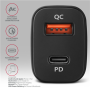 AXAGON Dual car charger, 38W , PWC-PQ38