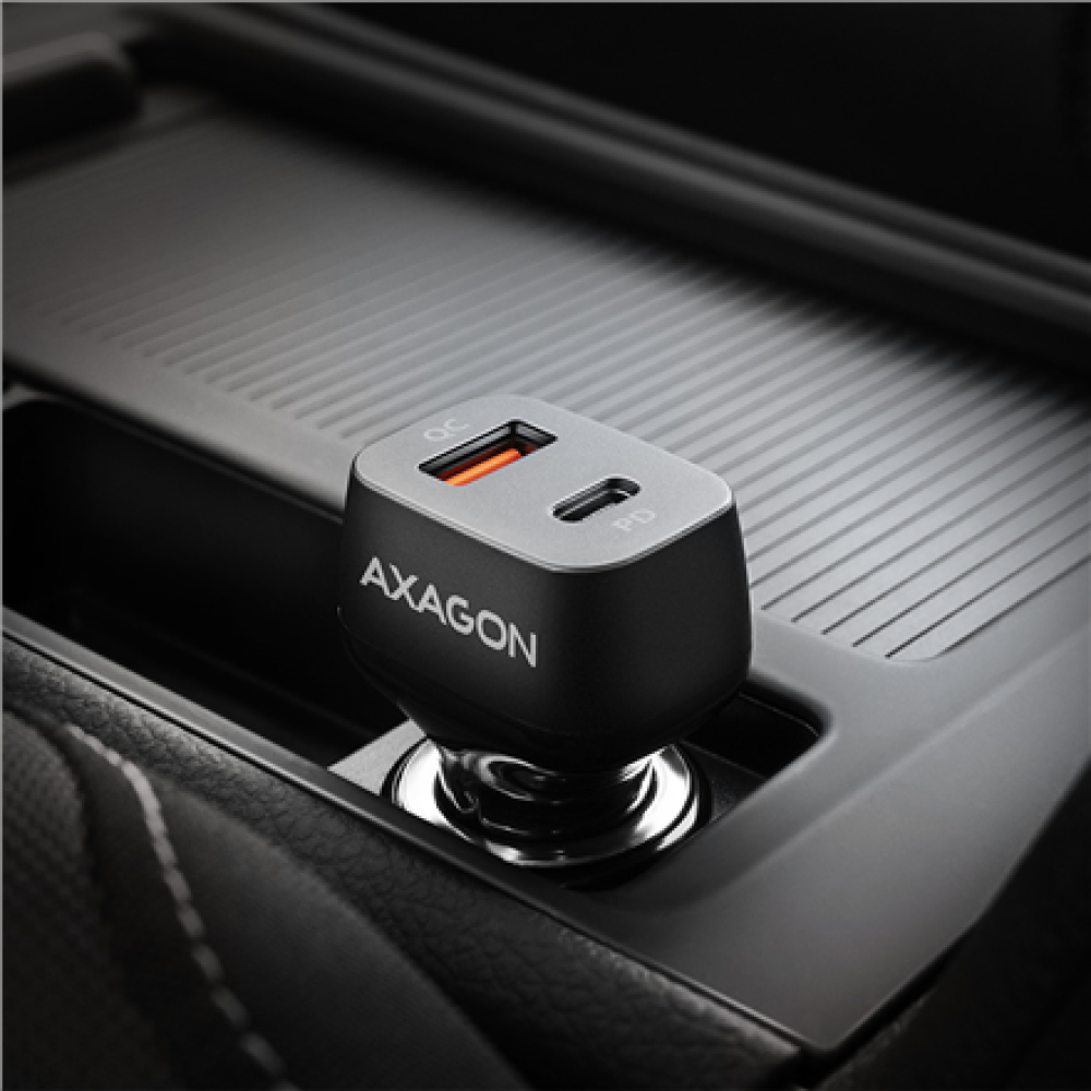 AXAGON Dual car charger, 38W , PWC-PQ38