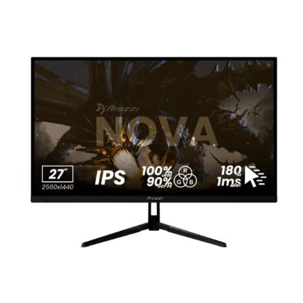 Arozzi , Nova , 27 , IPS , QHD , 16:9 , 180 Hz , 1 ms , 2560 x 1440 pixels , 350 cd/m² , HDMI ports quantity 1 , Black