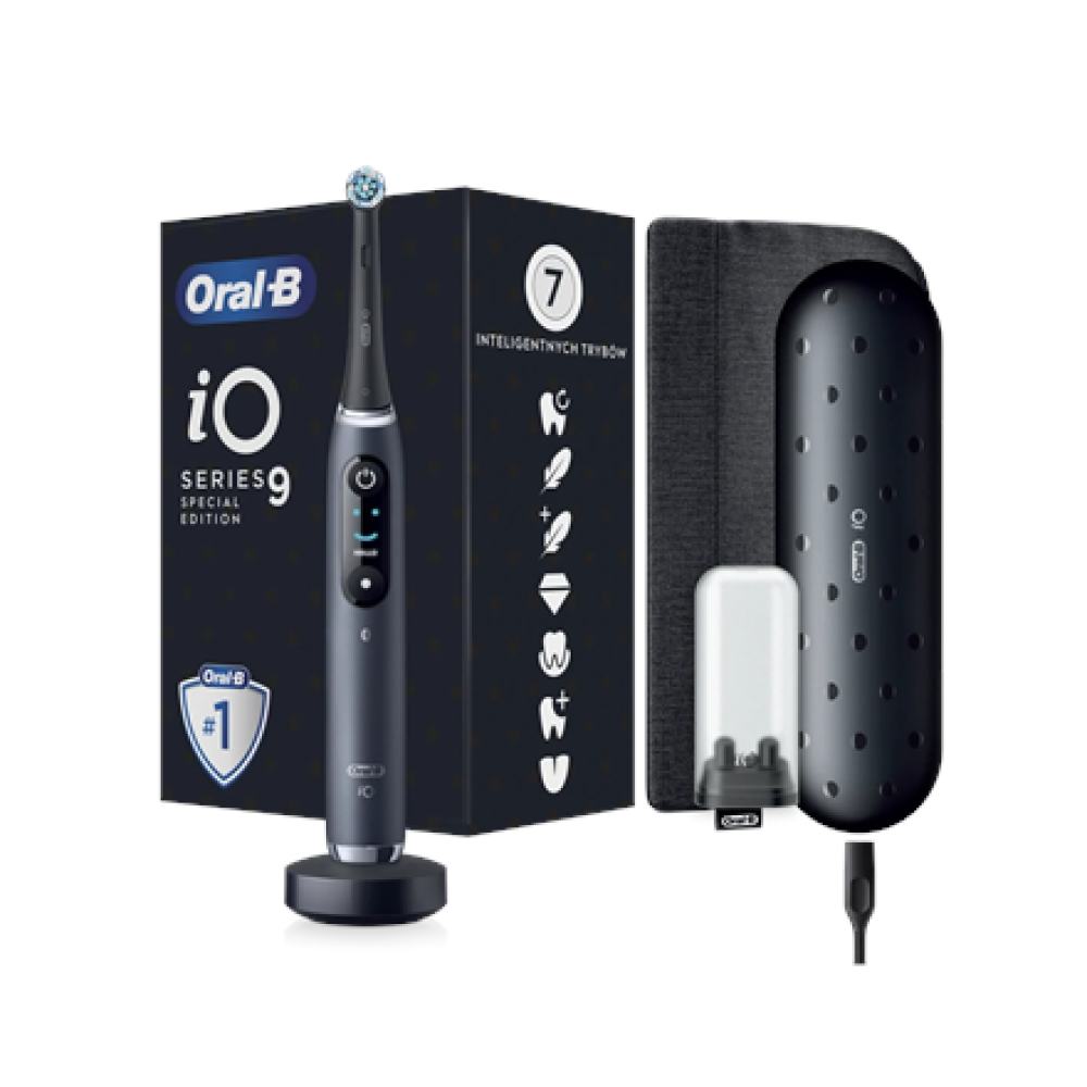 Oral-B Electric Toothbrush , iO9 Series , Rechargeable , For adults , Number of brush heads included 1 , Number of teeth brushing modes 7 , Black Special Edition