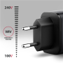 AXAGON Wall charger 67W, USB-A + USB-C, PD3.0/PPS/QC4+/SF , ACU-PQ67D