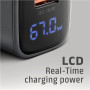AXAGON Wall charger 67W, USB-A + USB-C, PD3.0/PPS/QC4+/SF , ACU-PQ67D