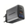 AXAGON Wall charger 67W, USB-A + USB-C, PD3.0/PPS/QC4+/SF , ACU-PQ67D
