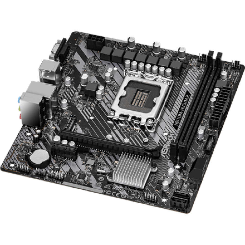 ASRock , H610M-HVS/M.2 R2.0 , Processor family Intel , Processor socket LGA1700 , DDR4 DIMM , Memory slots 2 , Supported hard disk drive interfaces SATA, M.2 , Number of SATA connectors 4 , Chipset H610 , Micro ATX