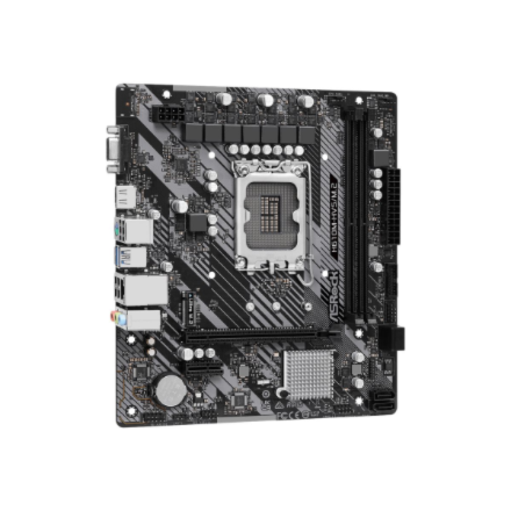 ASRock , H610M-HVS/M.2 R2.0 , Processor family Intel , Processor socket LGA1700 , DDR4 DIMM , Memory slots 2 , Supported hard disk drive interfaces SATA, M.2 , Number of SATA connectors 4 , Chipset H610 , Micro ATX