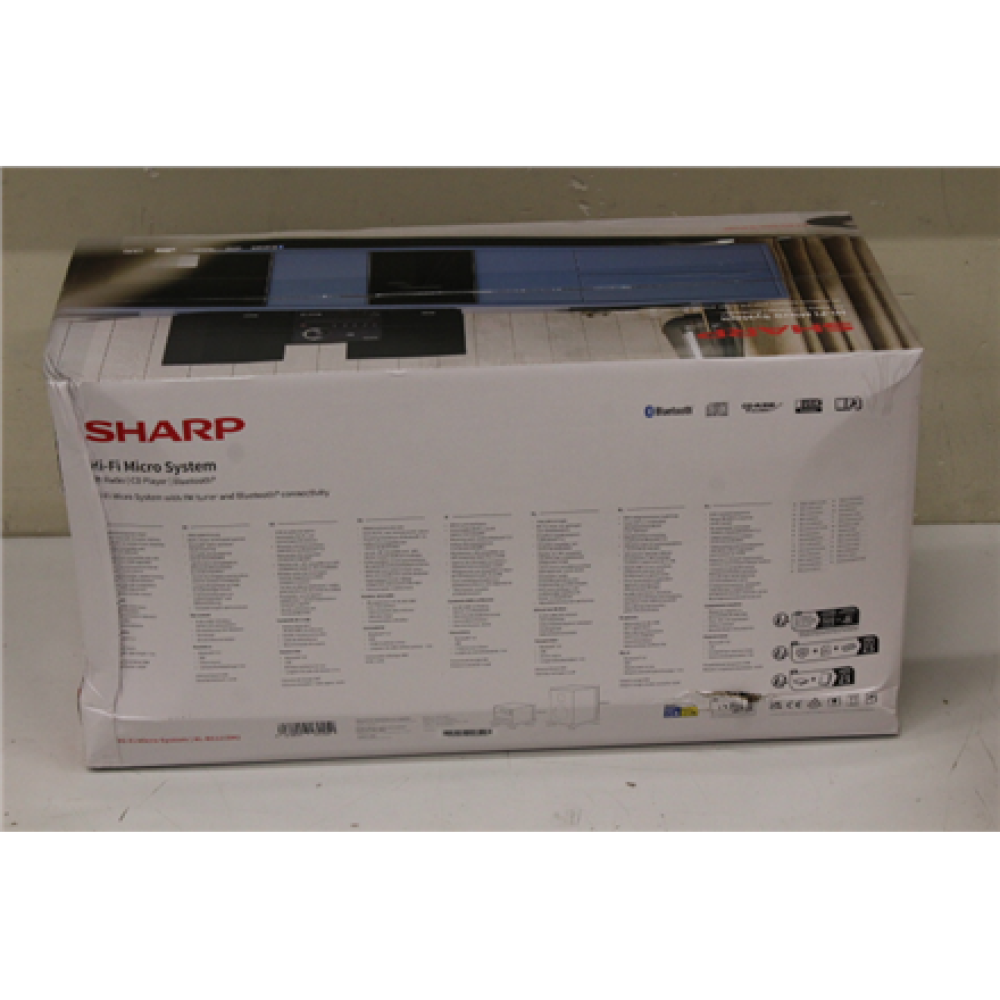 SALE OUT. Sharp XL-B512(BK) Hi-Fi Micro System, CD/FM/USB/Bluetooth v5.0, 45W, Black , Sharp Hi-Fi Micro System , XL-B512(BK) , Black , USB port , DAMAGED PACKAGING , AUX in , Bluetooth , CD player , FM radio , Wireless connection