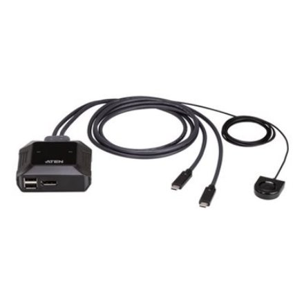 Aten US3312 2-Port USB-C 4K DisplayPort KVM Switch with Remote Port Selector , Aten , 2-Port USB-C 4K DisplayPort KVM Switch with Remote Port Selector , US3312 , Warranty 24 month(s)