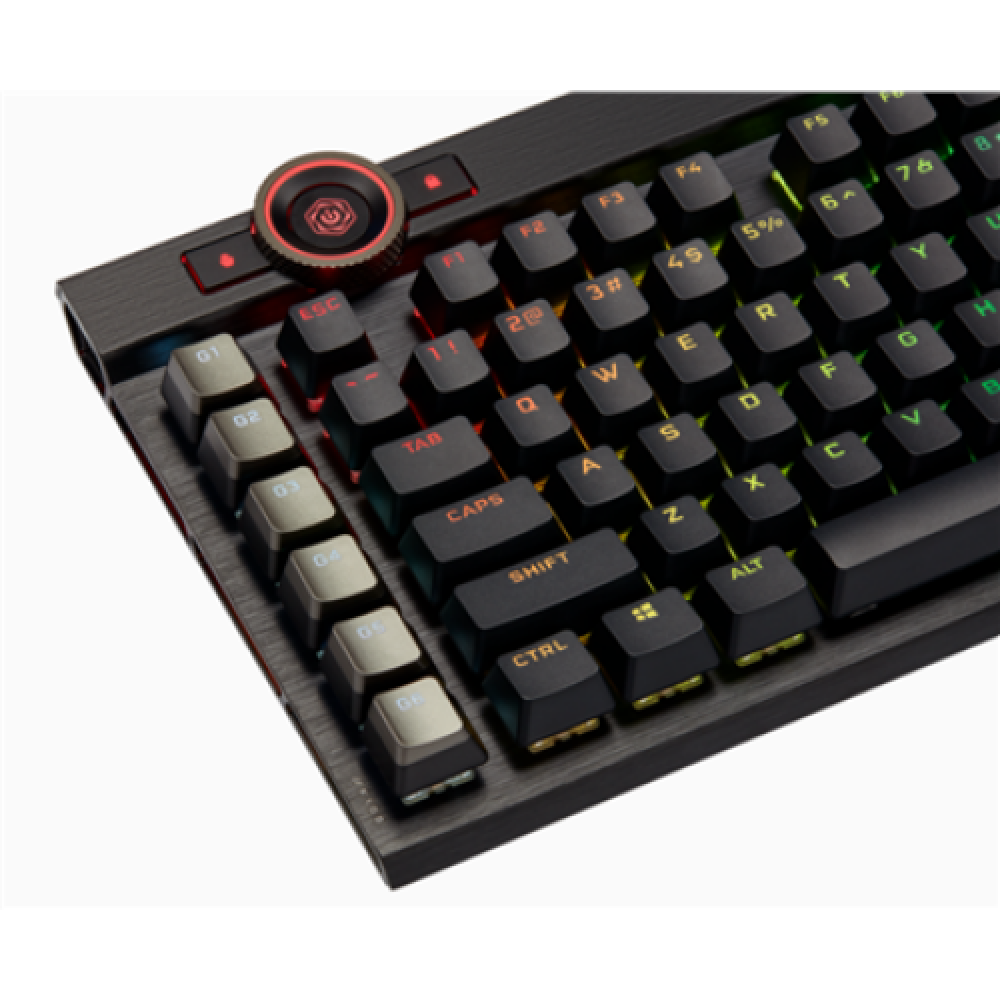 Corsair , Mechanical Gaming Keyboard , K100 RGB Optical , Wired , Mechanical Gaming Keyboard , US , Black/Red