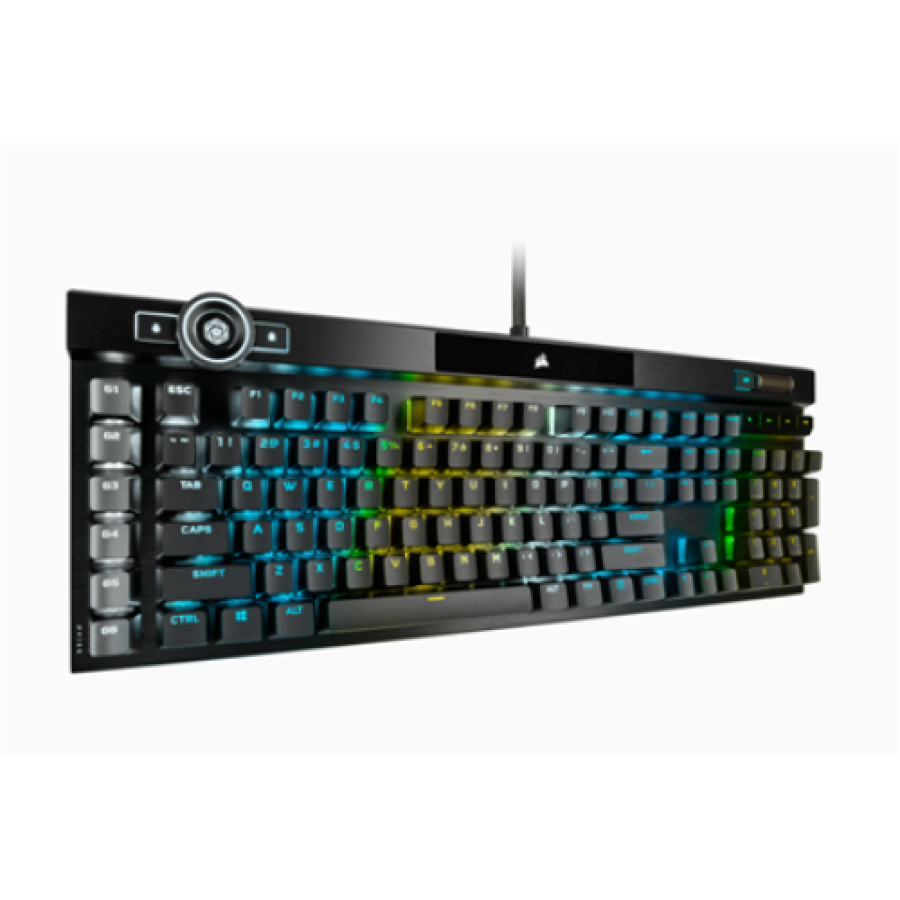 Corsair , Mechanical Gaming Keyboard , K100 RGB Optical , Wired , Mechanical Gaming Keyboard , US , Black/Red