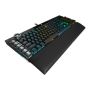 Corsair , Mechanical Gaming Keyboard , K100 RGB Optical , Wired , Mechanical Gaming Keyboard , US , Black/Red