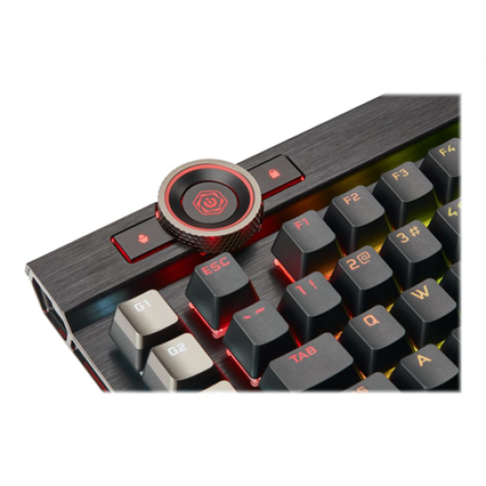 Corsair , Mechanical Gaming Keyboard , K100 RGB Optical , Wired , Mechanical Gaming Keyboard , US , Black/Red
