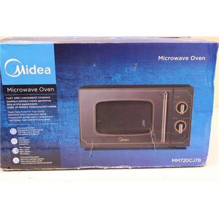 SALE OUT. Midea MM720CJ7B Microwave oven, 700 W, 20 L, Black , Midea DAMAGED PACKAGING