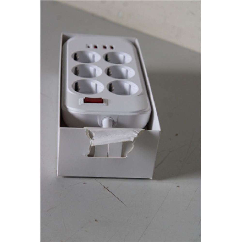 SALE OUT. ColorWay CW-CHE64PDW Power Socket: 6xEU plugs/3xUSB-A/1xUSB-C White 2M , ColorWay , Power Socket , CW-CHE64PDW , DAMAGED PACKAGING