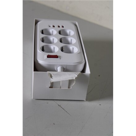 SALE OUT. ColorWay CW-CHE64PDW Power Socket: 6xEU plugs/3xUSB-A/1xUSB-C White 2M , ColorWay , Power Socket , CW-CHE64PDW , DAMAGED PACKAGING