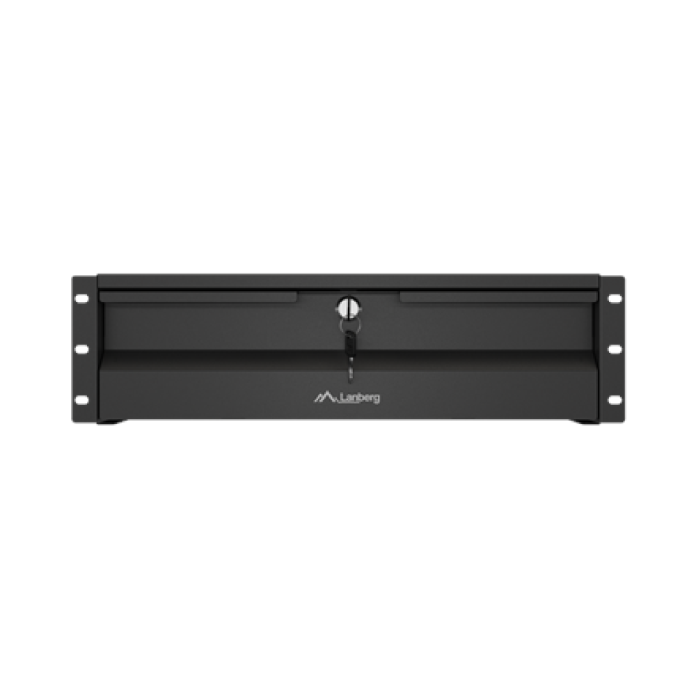 Lanberg 19 Drawer 3U, max load capacity up to 90 kg 4 point assembly , AK-2003-B , 48.26 x 36 x 13.2 cm , Black