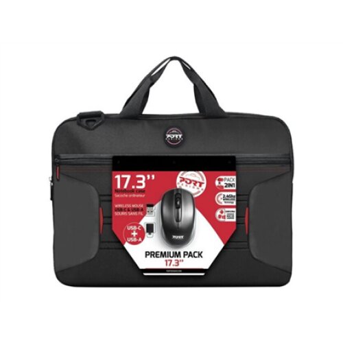 PORT DESIGNS , PREMIUM PACK 17.3 , Messenger - Briefcase , Black