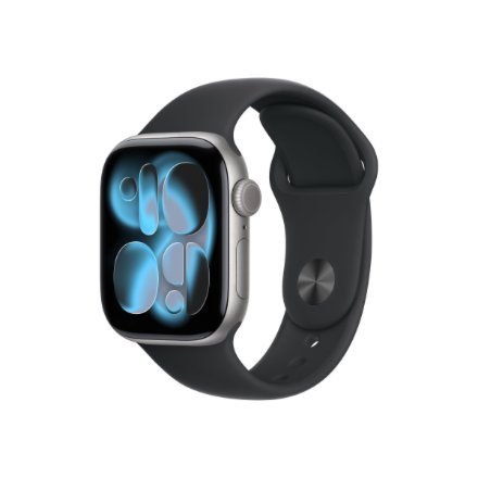 Apple Watch Series 11 GPS + Cellular 42mm Space Grey Aluminium Case with Black Sport Band - M/L , Apple