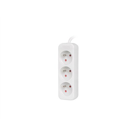 Lanberg Cable Power Strip, 3X French Outlets Quality-Grade Copper, 1.5 m , PS0-03E-0150-W