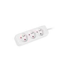 Lanberg Cable Power Strip, 3X French Outlets Quality-Grade Copper, 1.5 m , PS0-03E-0150-W