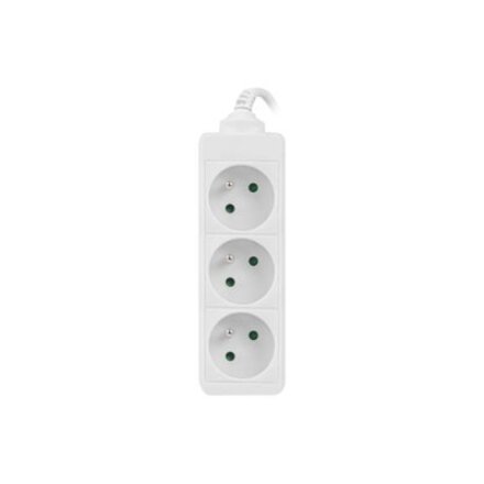 Lanberg Cable Power Strip, 3X French Outlets Quality-Grade Copper, 1.5 m , PS0-03E-0150-W