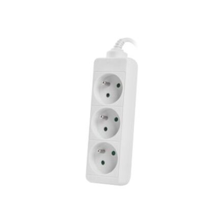Lanberg Cable Power Strip, 3X French Outlets Quality-Grade Copper, 1.5 m , PS0-03E-0150-W