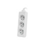 Lanberg Cable Power Strip, 3X French Outlets Quality-Grade Copper, 1.5 m , PS0-03E-0150-W