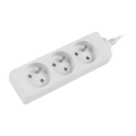 Lanberg Cable Power Strip, 3X French Outlets Quality-Grade Copper, 1.5 m , PS0-03E-0150-W