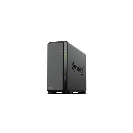 Synology , Tower NAS , DS124 , up to 1 HDD/SSD , Realtek , RTD1619B , Processor frequency 1.7 GHz , 1 GB , DDR4