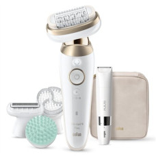 Braun Epilator , Silk-épil 9 Flex SkinSpa SES9-481 3D , Operating time (max) 50 min , Number of power levels 2 , Wet & Dry , White/Gold